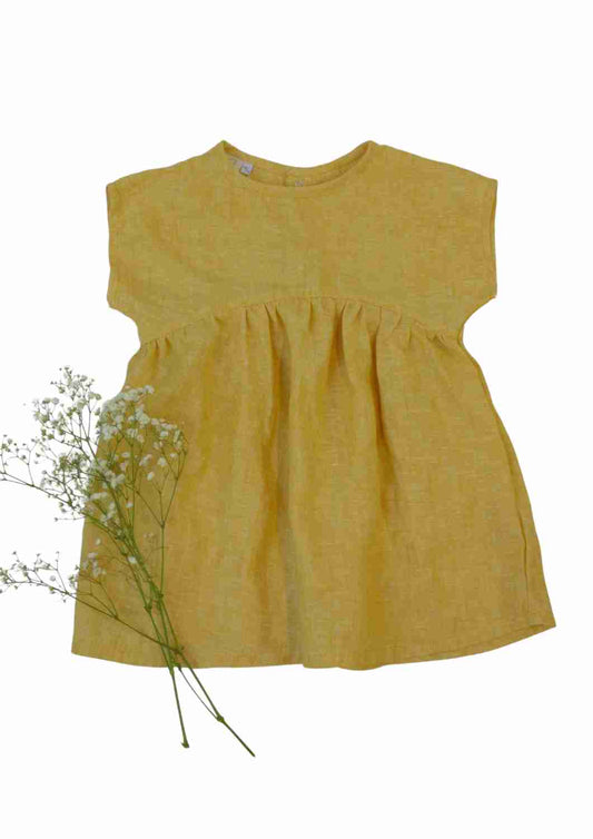 Leinentunika für Mädchen "Blauregen"