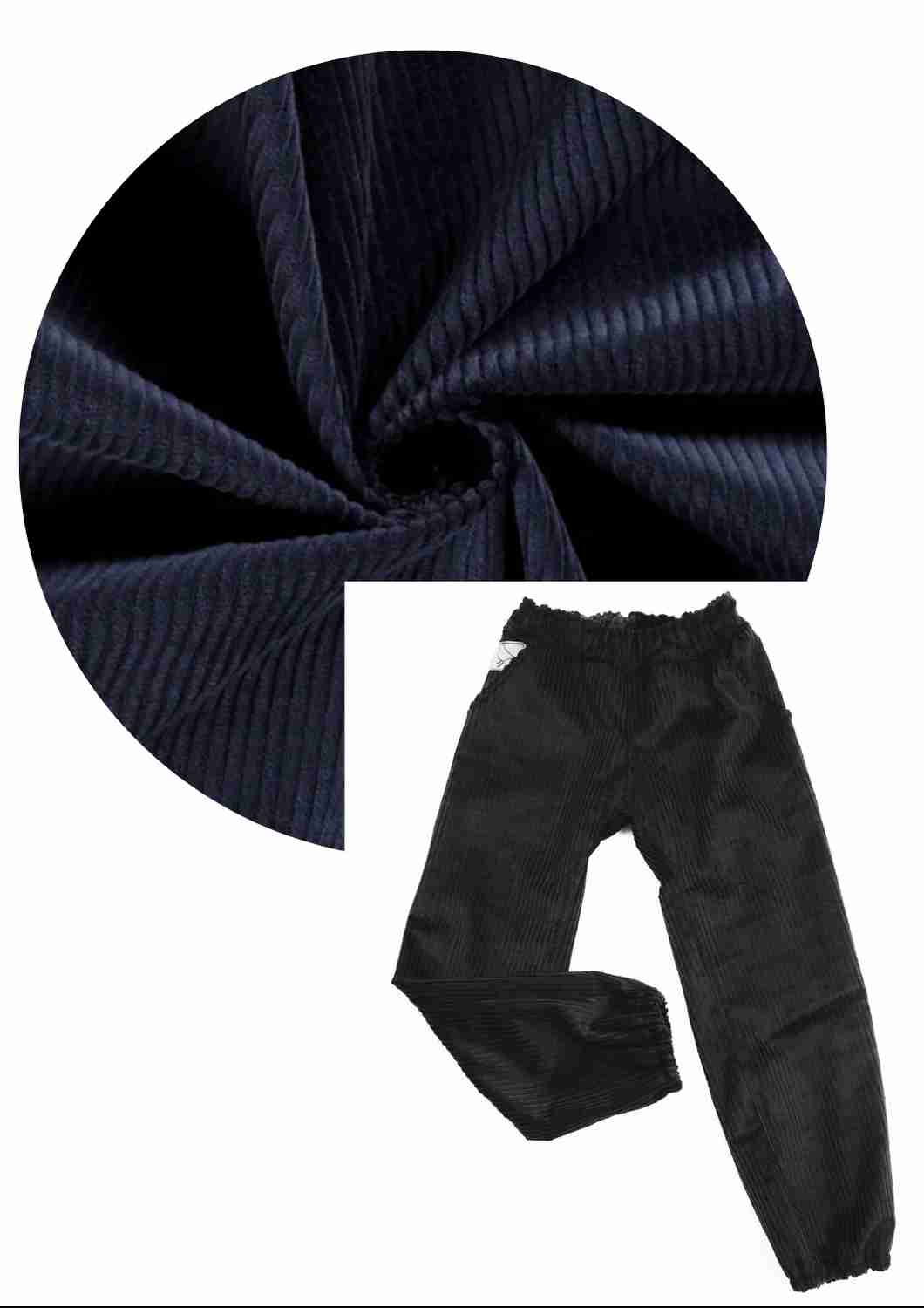 Bio-Cordhose mit Tunnelzug "Ulme", dunkelblau