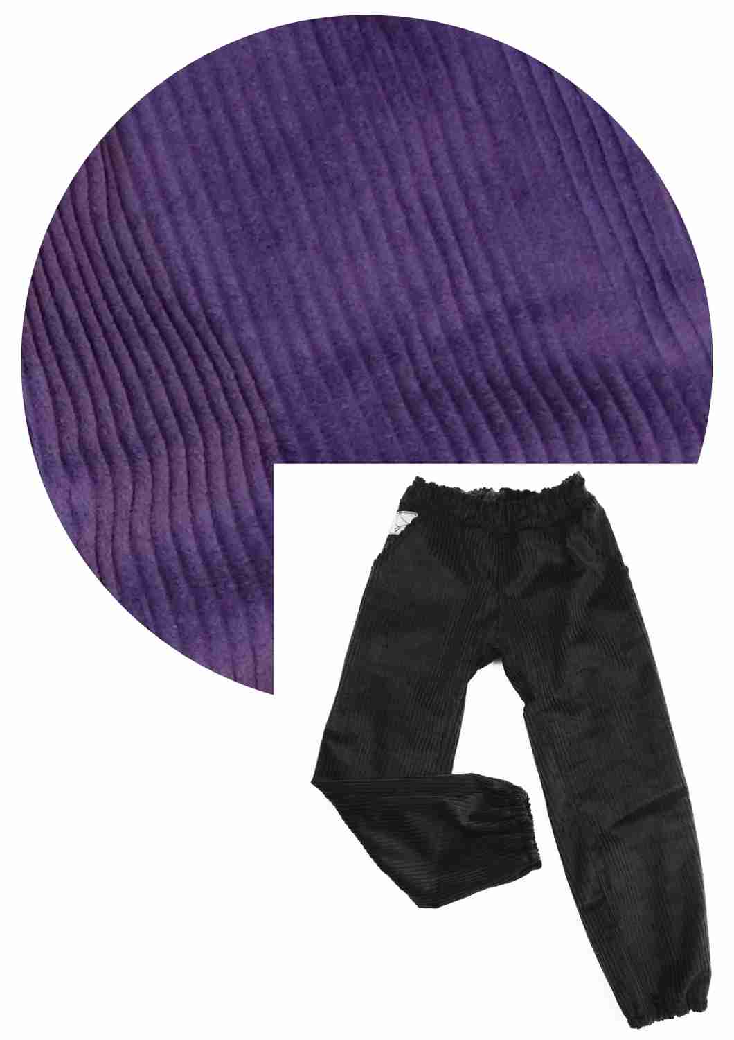 Bio-Cordhose mit Tunnelzug "Ulme", lila