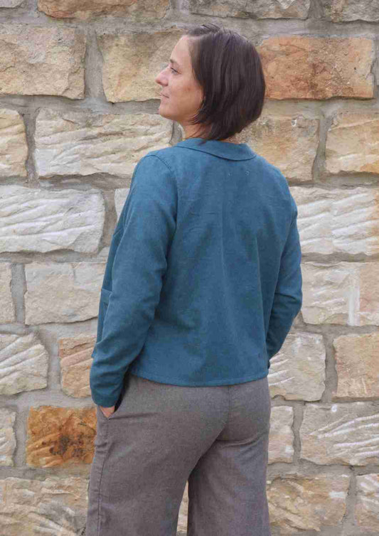 Flanellblazer für Damen, mit aufgesetzten Taschen, "Rosmarin"