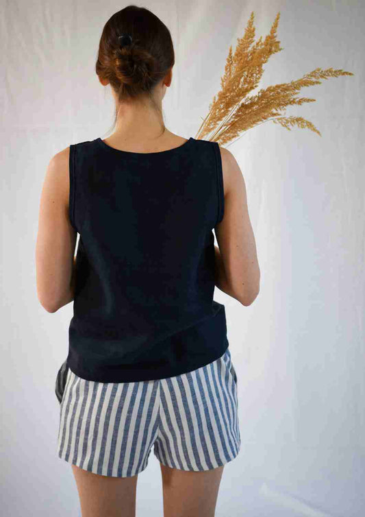 Leinen Shorts für Damen "Sanddorn"