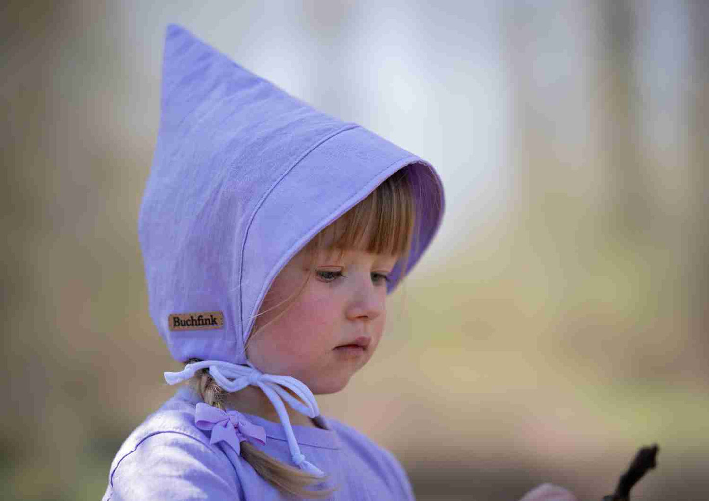Pixie Mütze aus Leinen „Veilchen“ – leichte Sommermütze für Kinder