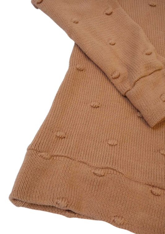 Strickpullover mit Bubblestruktur, korallenblüte, Baumwolle