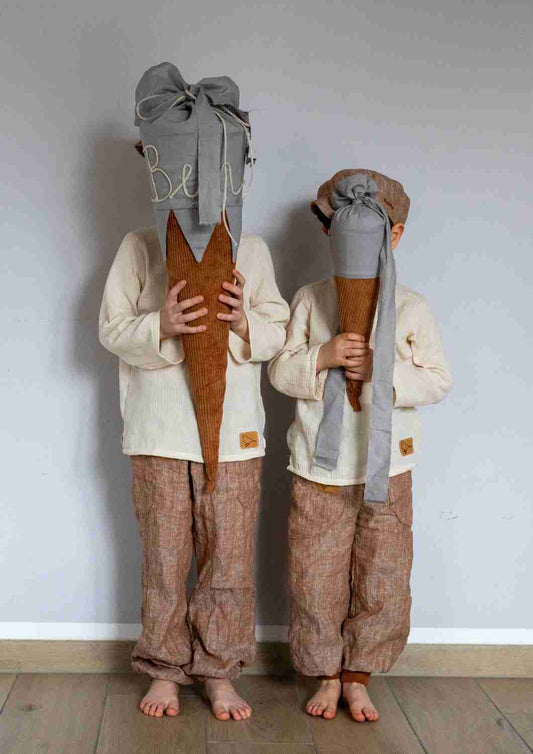 Schultüte aus Stoff mit Namen personalisierbar