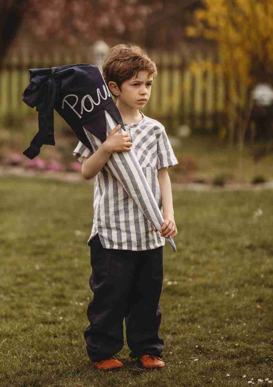 Leinenhose für Kinder, mit Taschen, "Birke"