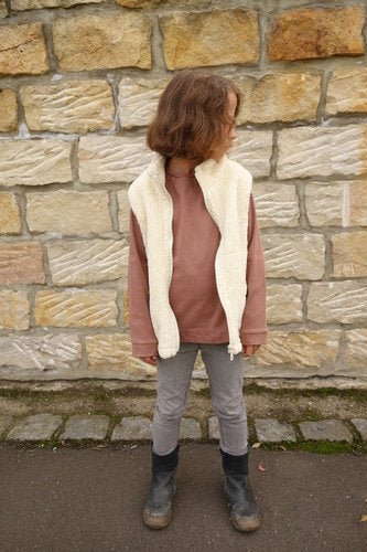 Teddyweste, cremeweiß Zip-In-Innenweste