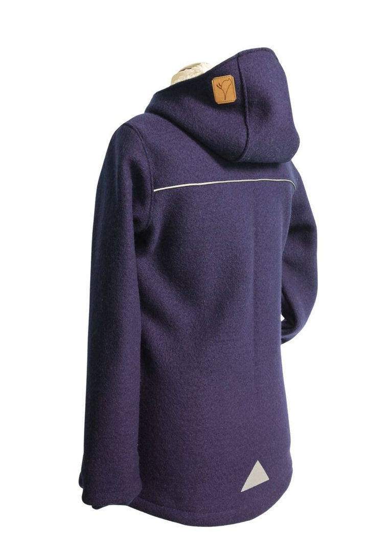 Walkjacke für Damen gefüttert mit Baumwollplüsch Bio, "Hagebutte", reflektierend