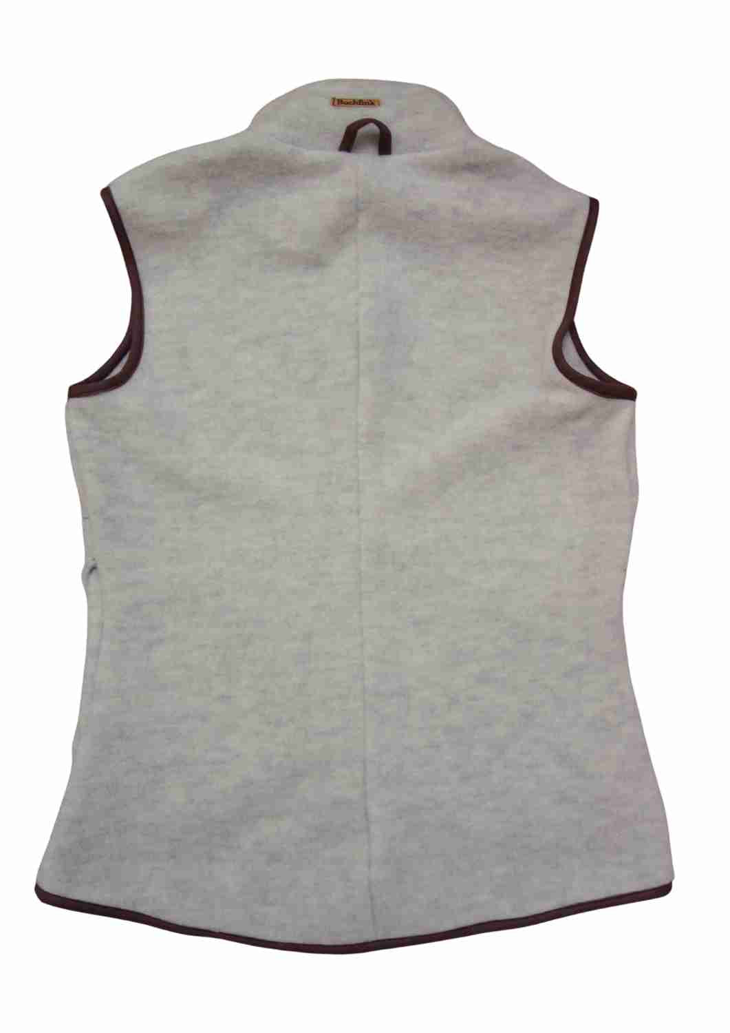 Zip-In Wollfleeceweste Damen "Springkraut" aus 100% Merinowolle, perlgrau