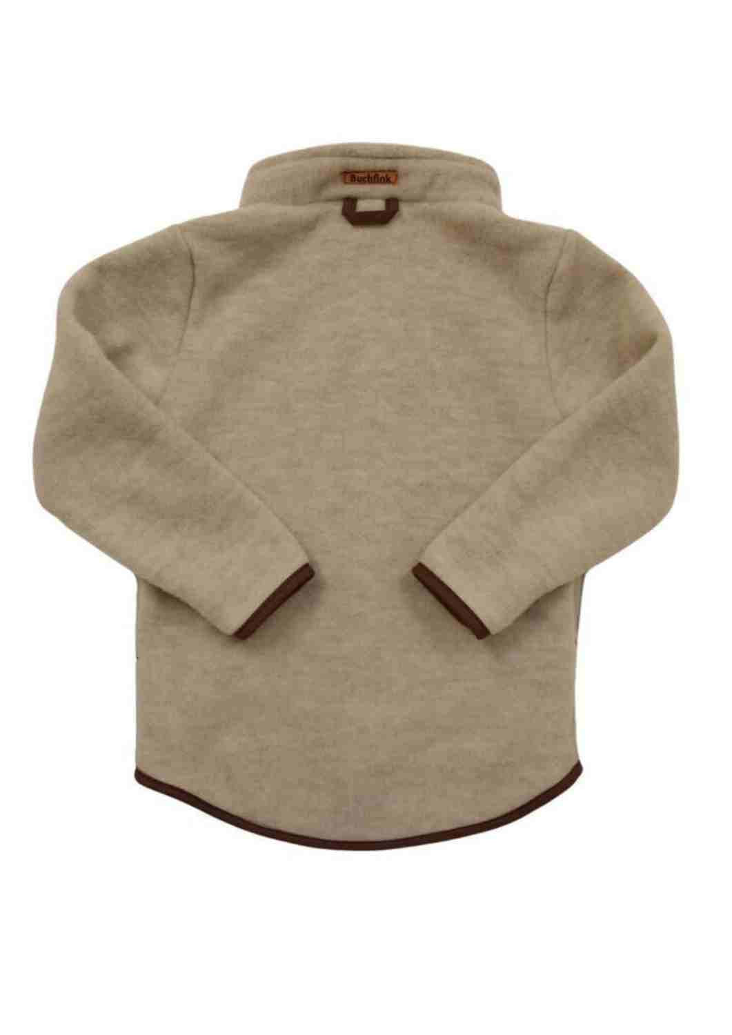 Wollfleecejacke "Heidekraut" aus 100% Merinowolle, perlgrau