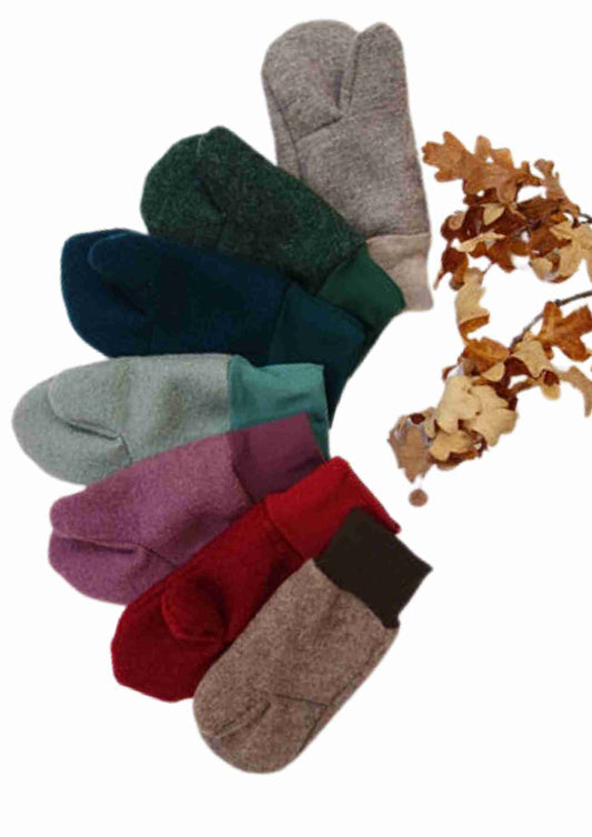 Wollhandschuhe für Kinder aus Wollwalk - gefüttert und warm