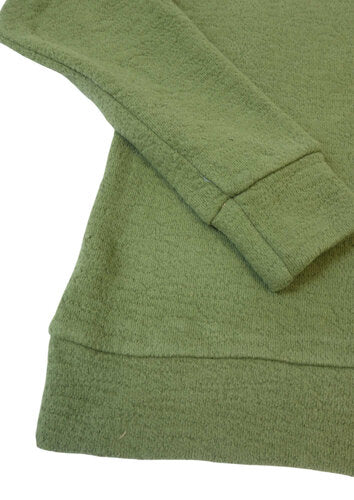 Strickpullover für Damen, mit Wollanteil und Jacquard-Muster, farngrün