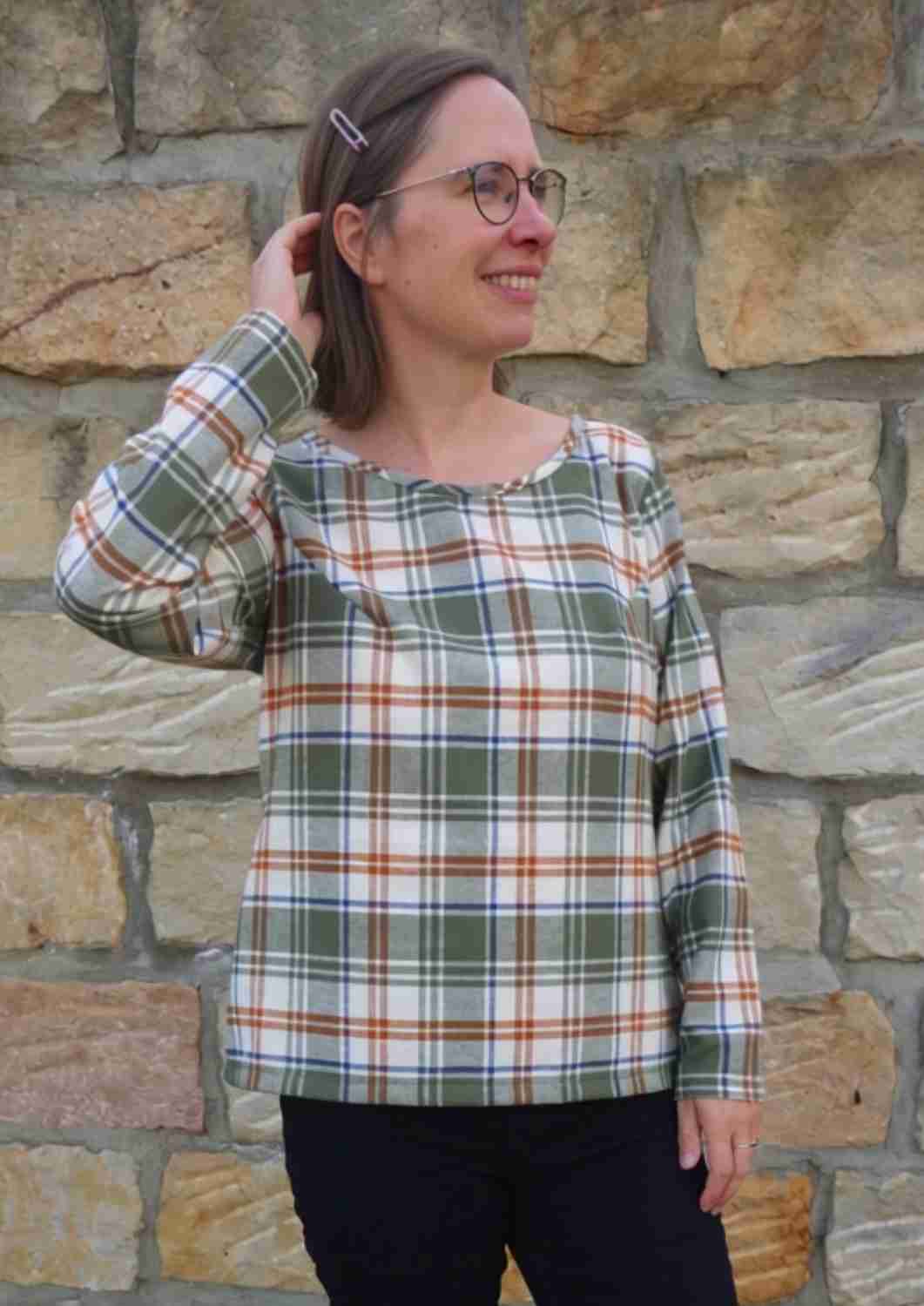 Flanellbluse mit langen Ärmeln "Majoran", für Damen