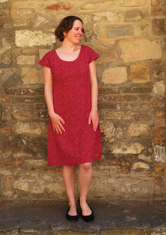 Jerseykleid aus Baumwolle für Damen "Lilie", knielang