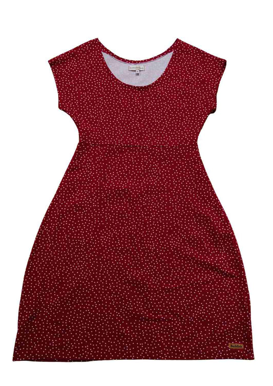 versandbereit: Jerseykleid aus Baumwolle für Damen "Lilie", rot, S, M, L