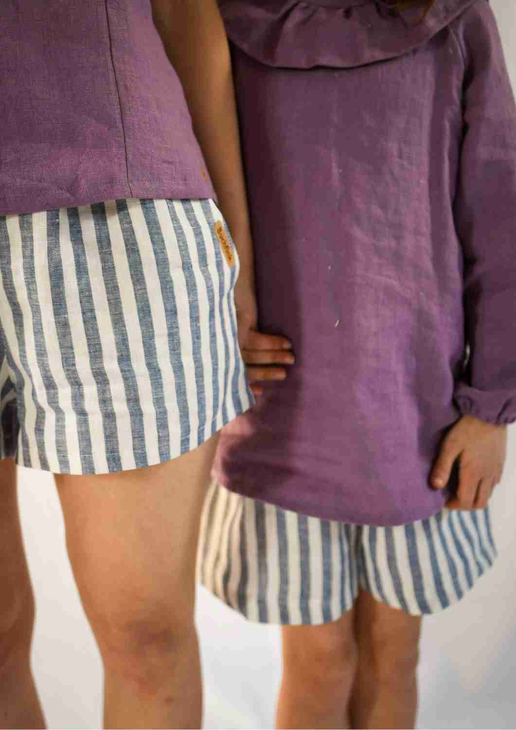 kurze Leinenhose für Mädchen "Sanddorn" aus Leinen