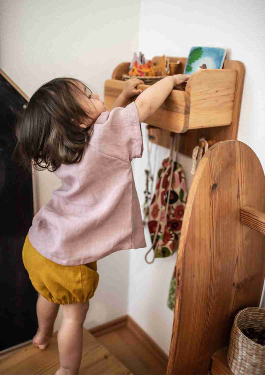 Leinenbloomers für Babys und Kleinkinder "Ginkgo"
