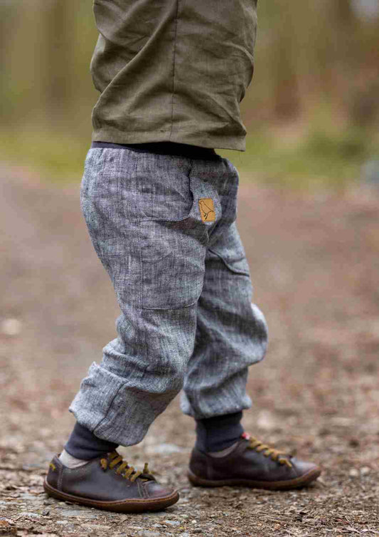 Pumphose aus Leinen "Kastanie"