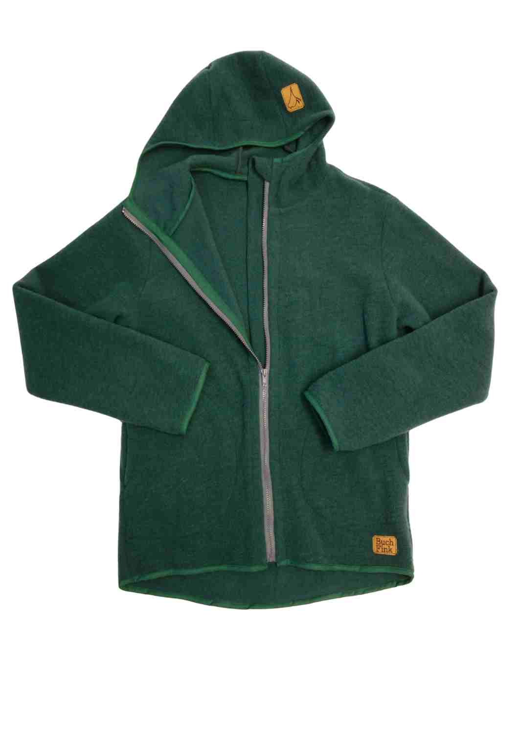 Zip-In Wollfleecejacke Herren "Heidekraut" aus 100% Merinowolle, versch Farben