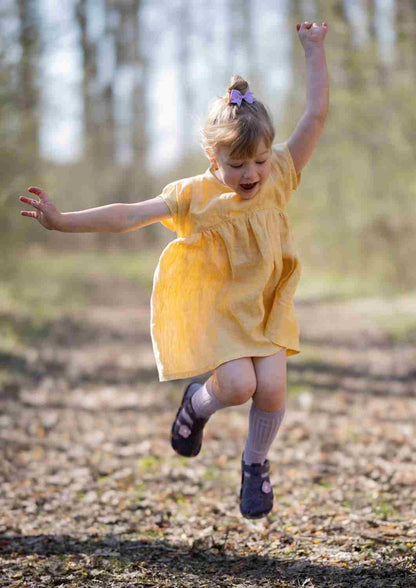 Leinentunika für Mädchen "Blauregen"