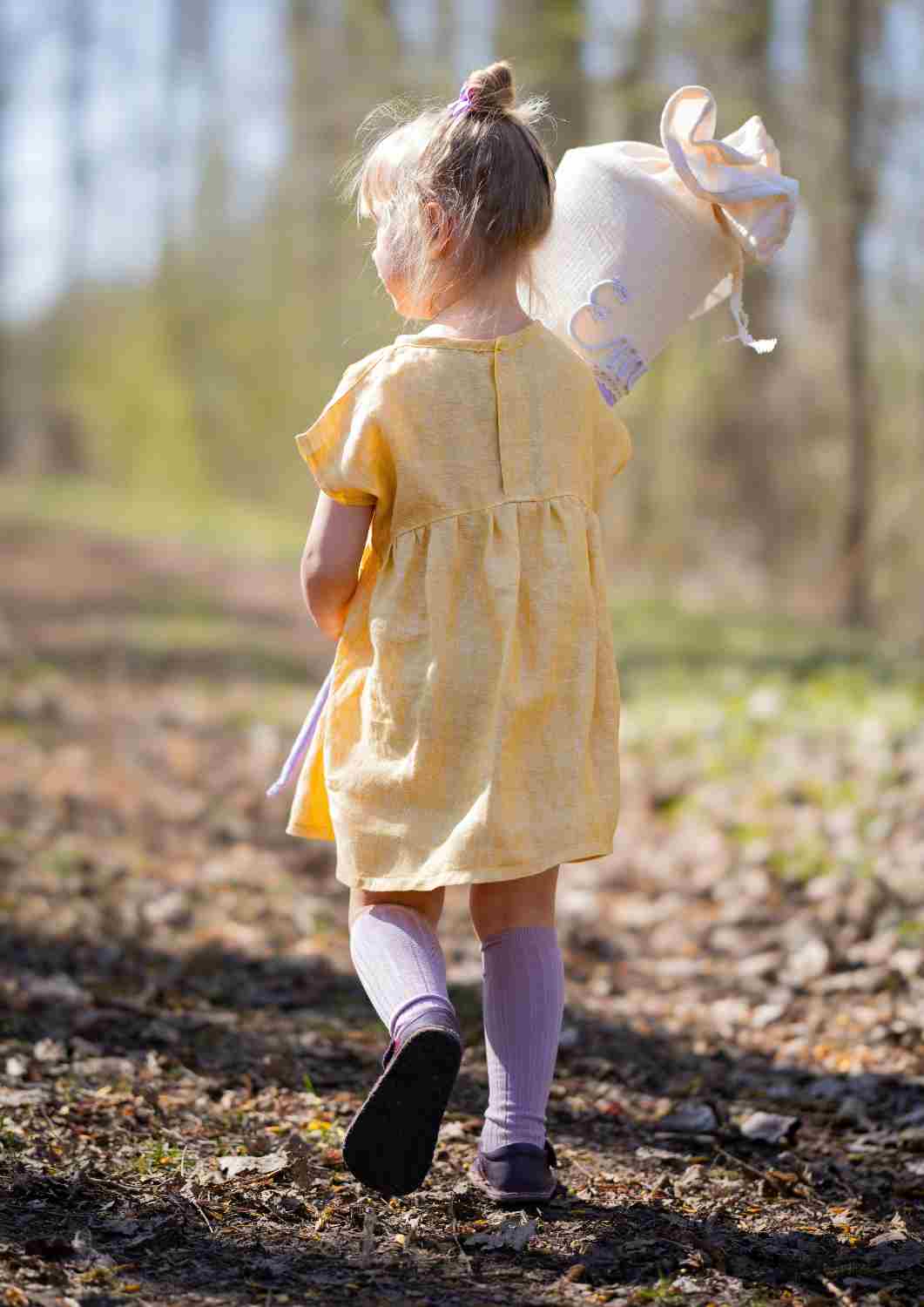 Leinentunika für Mädchen "Blauregen"