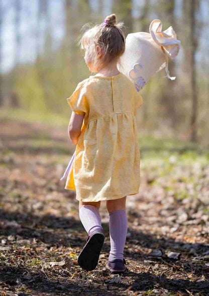 Leinentunika für Mädchen "Blauregen"