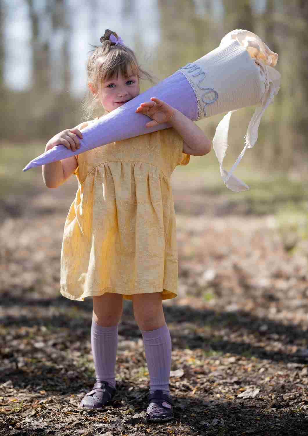 Leinentunika für Mädchen "Blauregen"
