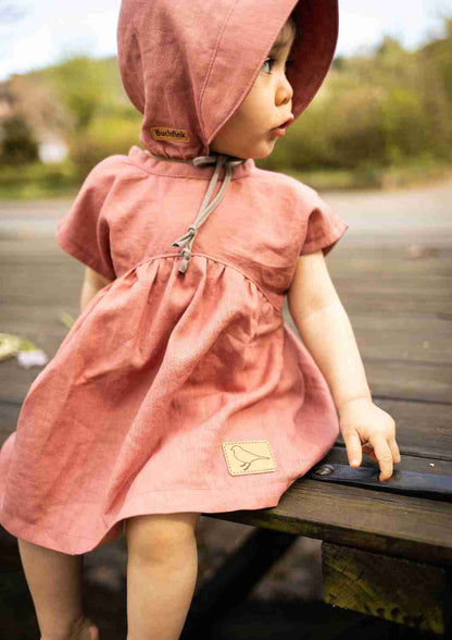 Leinentunika für Mädchen "Blauregen"