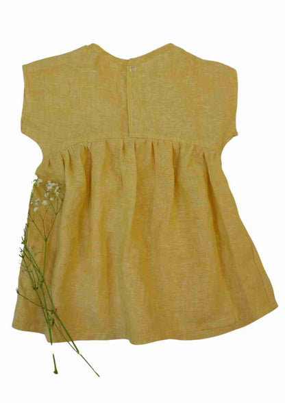 Leinentunika für Mädchen "Blauregen"