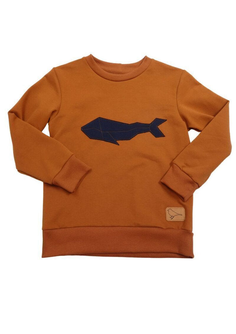 Bio-Pullover "Rittersporn", cognac