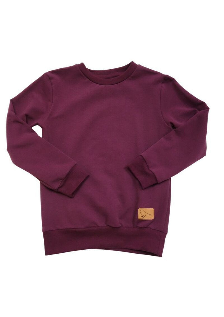 Bio-Pullover "Rittersporn", pflaume