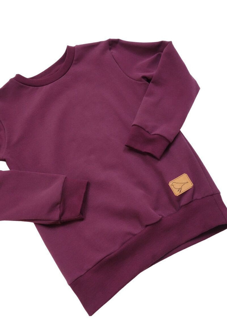 Bio-Pullover "Rittersporn", pflaume