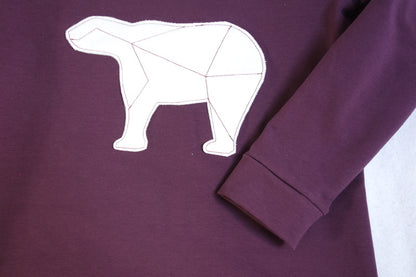 Bio-Pullover "Rittersporn", pflaume