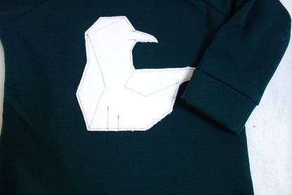 Bio Sweatjacke für Kinder "Strandhafer", dunkles petrol