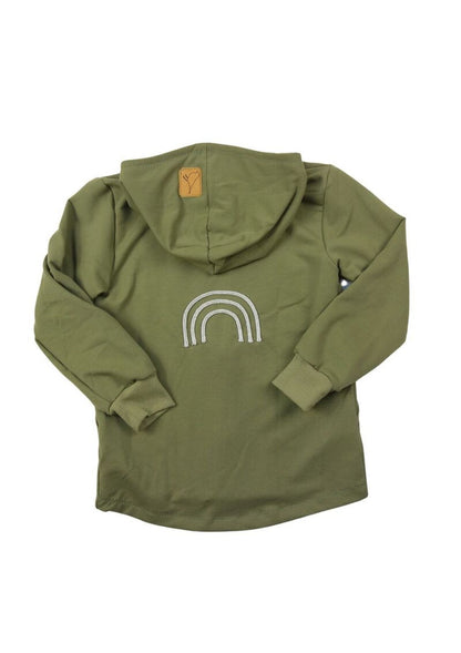 Bio Sweatjacke für Kinder "Strandhafer", schilfgrün