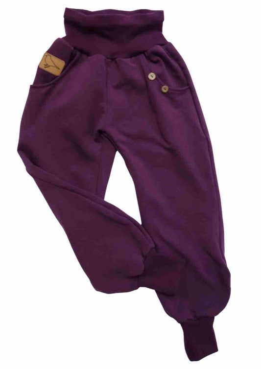 Bio-Sweathose für Kinder, "Fichte", pflaume