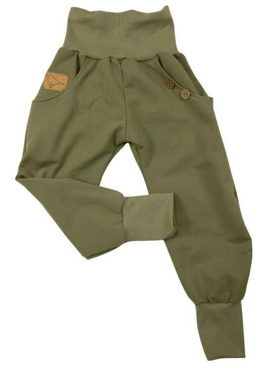 Bio-Sweathose für Kinder, "Fichte", schilfgrün