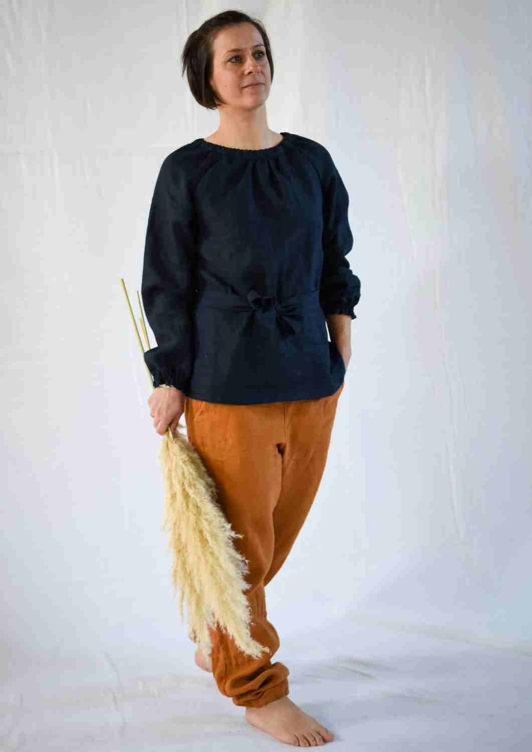 Leinenbluse "Kamille" für Damen