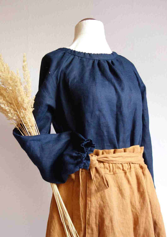 Leinenbluse "Kamille" für Damen