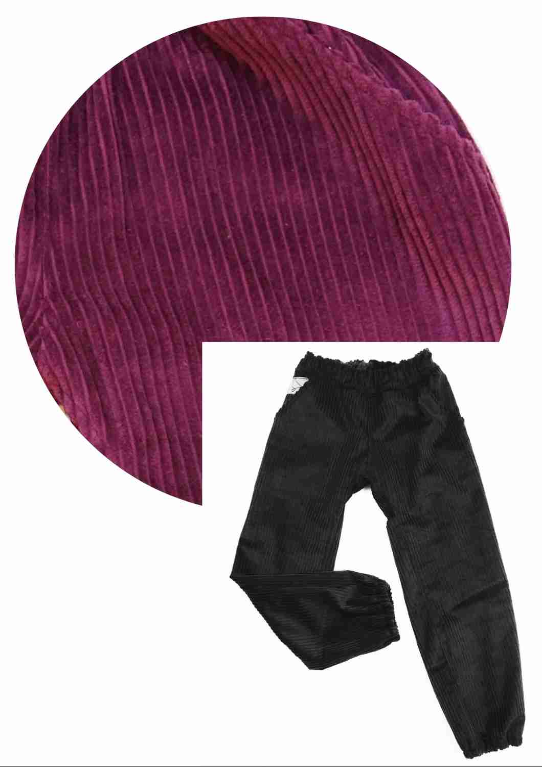 Bio-Cordhose  mit Tunnelzug "Ulme", beere