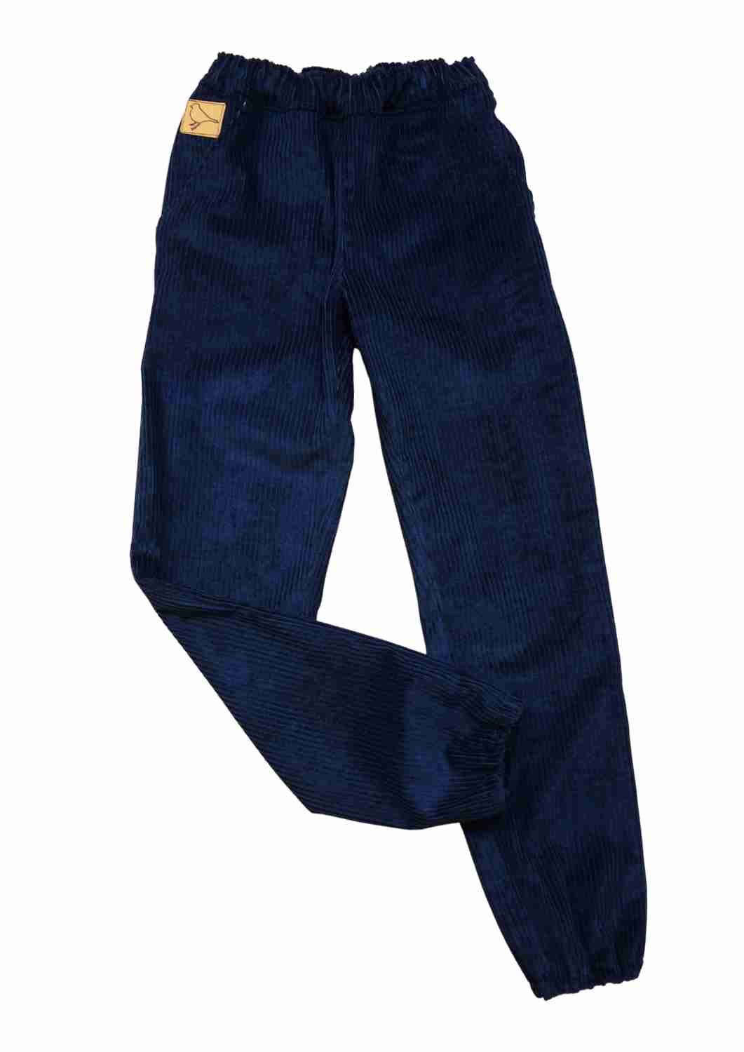 Bio-Cordhose  mit Tunnelzug "Ulme", dunkelblau