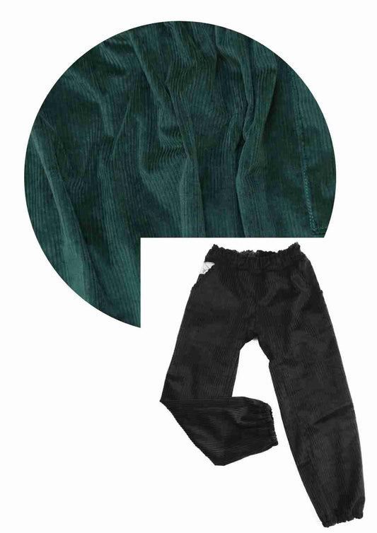 Bio-Cordhose  mit Tunnelzug "Ulme", dunkelgrün