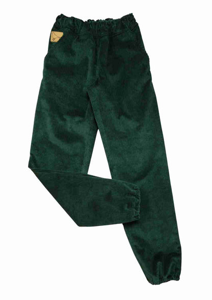 Bio-Cordhose  mit Tunnelzug "Ulme", dunkelgrün