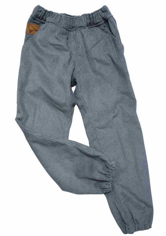 Bio-Cordhose  mit Tunnelzug "Ulme", steingrau