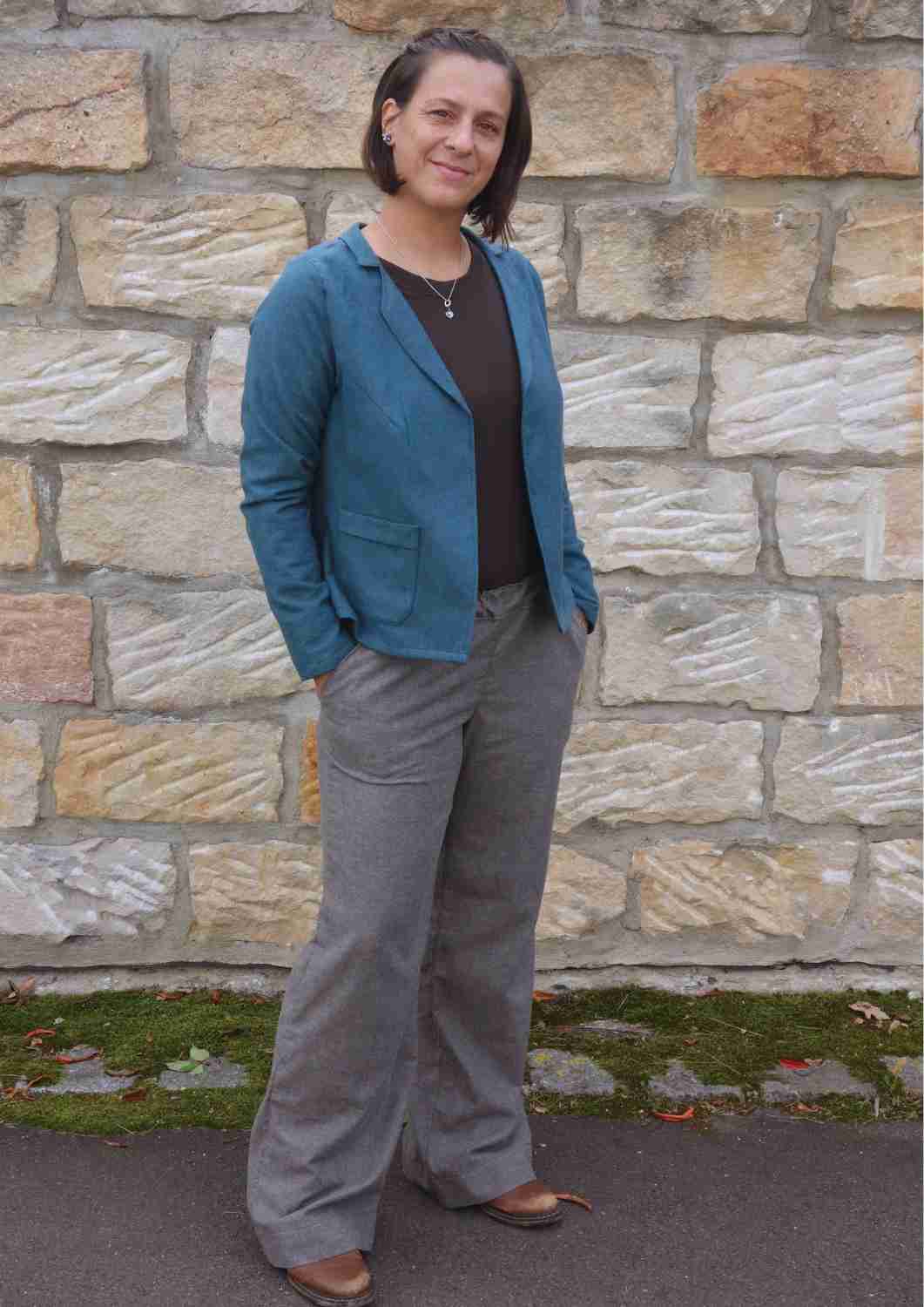 Flanellblazer für Damen, mit aufgesetzten Taschen, "Rosmarin"