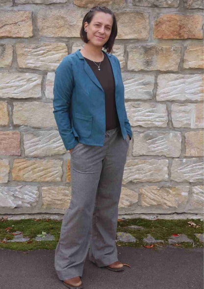 Flanellblazer für Damen, mit aufgesetzten Taschen, "Rosmarin"
