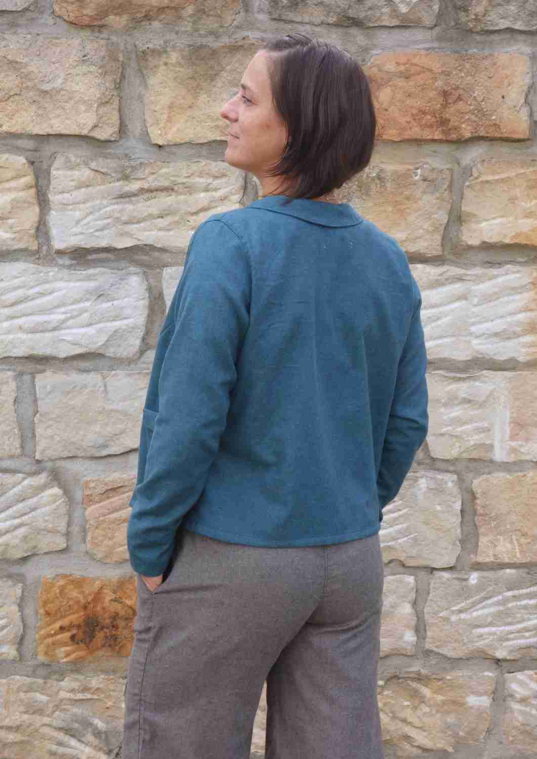 Flanellblazer für Damen, mit aufgesetzten Taschen, "Rosmarin"