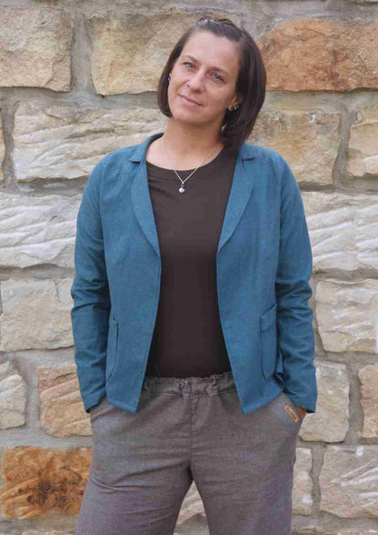 Flanellblazer für Damen, mit aufgesetzten Taschen, "Rosmarin"