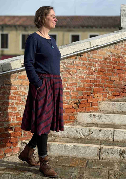 Flanellrock "Chrysantheme" für Damen, Baumwolle