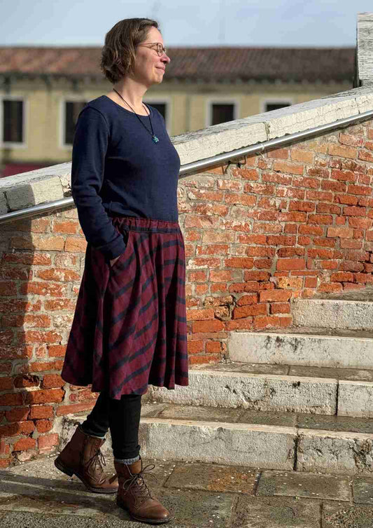 Flanellrock "Chrysantheme" für Damen, Baumwolle
