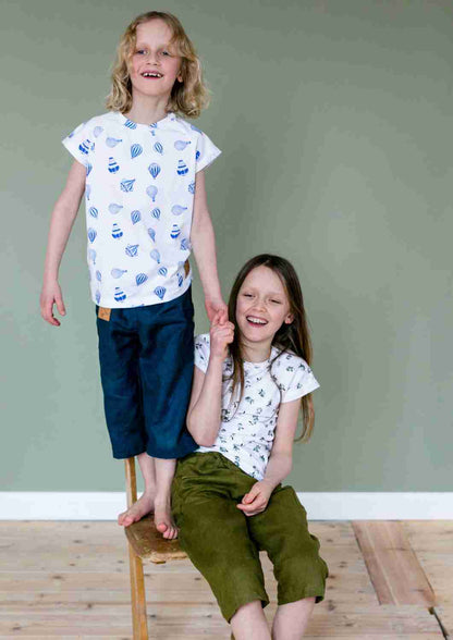 3/4 Leinenhose für Kinder "Walnuss"